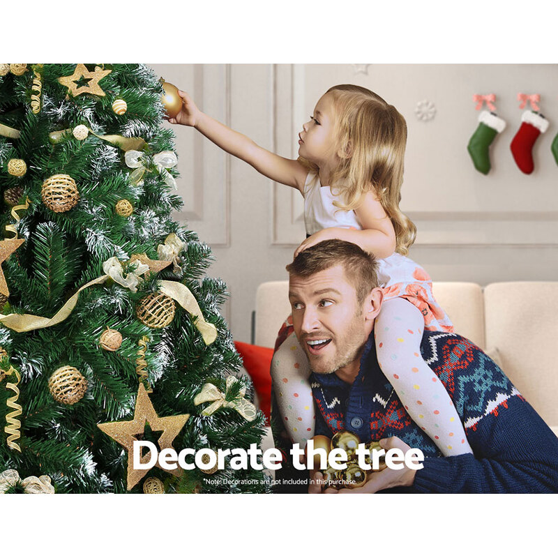 Jingle Jollys Christmas Tree 1.8M Xmas Trees Decorations Snowy 800 Tips