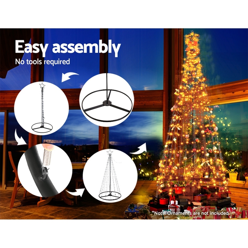 Jingle Jollys Christmas Tree 3M 330 LED Xmas Trees With Lights Warm White