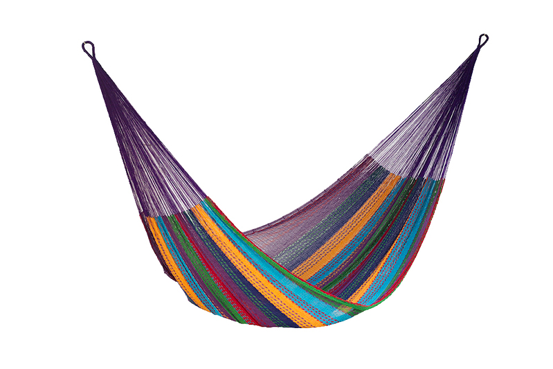 Mayan Legacy Queen Size Cotton Mexican Hammock in Colorina Colour