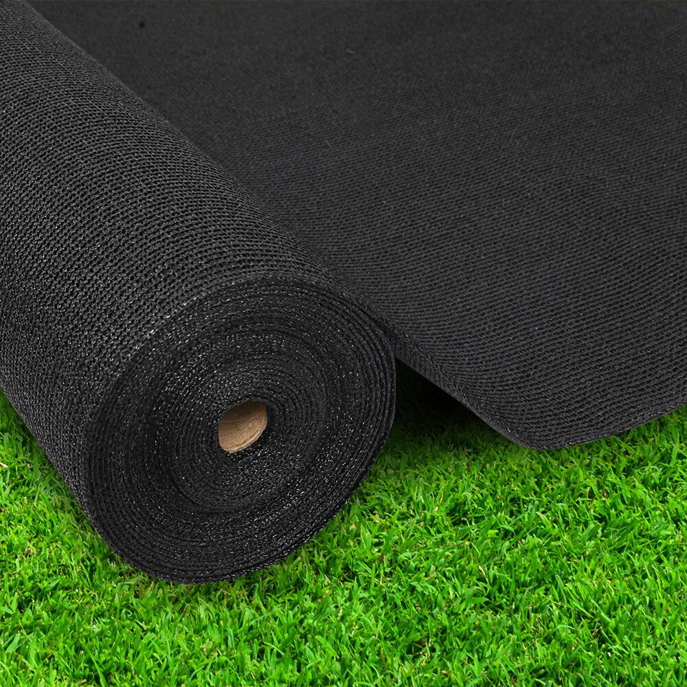 Instahut 70% UV Sun Shade Cloth Shadecloth Sail Roll Mesh Garden Outdoor 3.66x10m Black