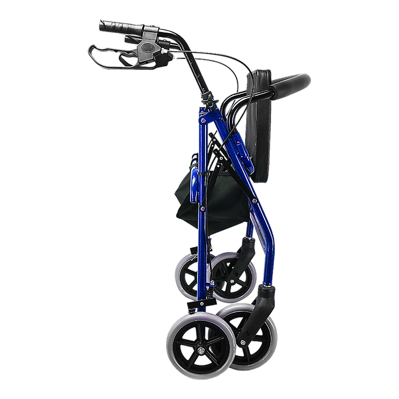 Rollator Walker Walking Frame With Wheels Zimmer Mobility Aids Seat Blue