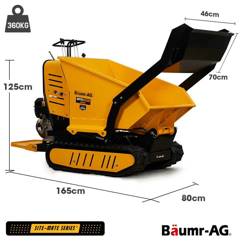 BAUMR-AG 10HP Wheelbarrow Dumper Motorised Ride On Wheel Borrow
