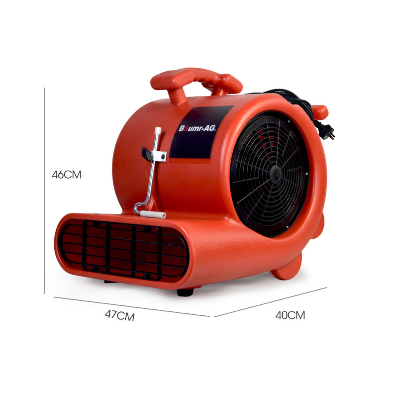 Baumr-AG 3-Speed Carpet Dryer Air Mover Blower Fan, 1300CFM, Sealed Copper Motor, Poly Housing