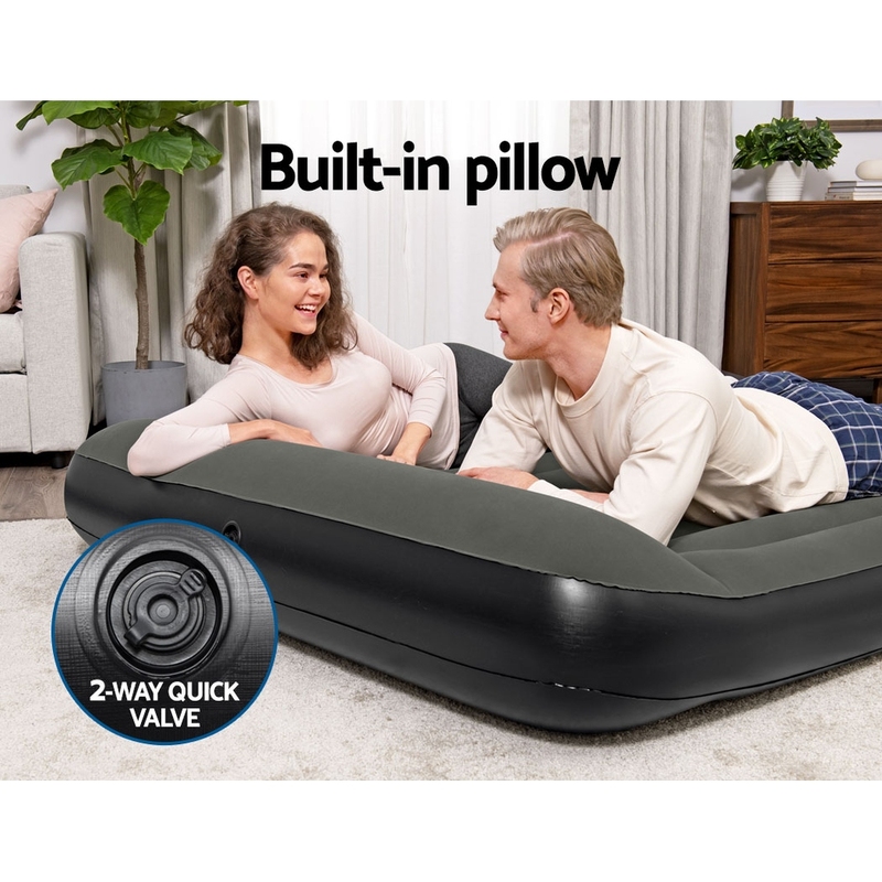 Bestway Air Mattress Queen Inflatable Bed 30cm Airbed Grey