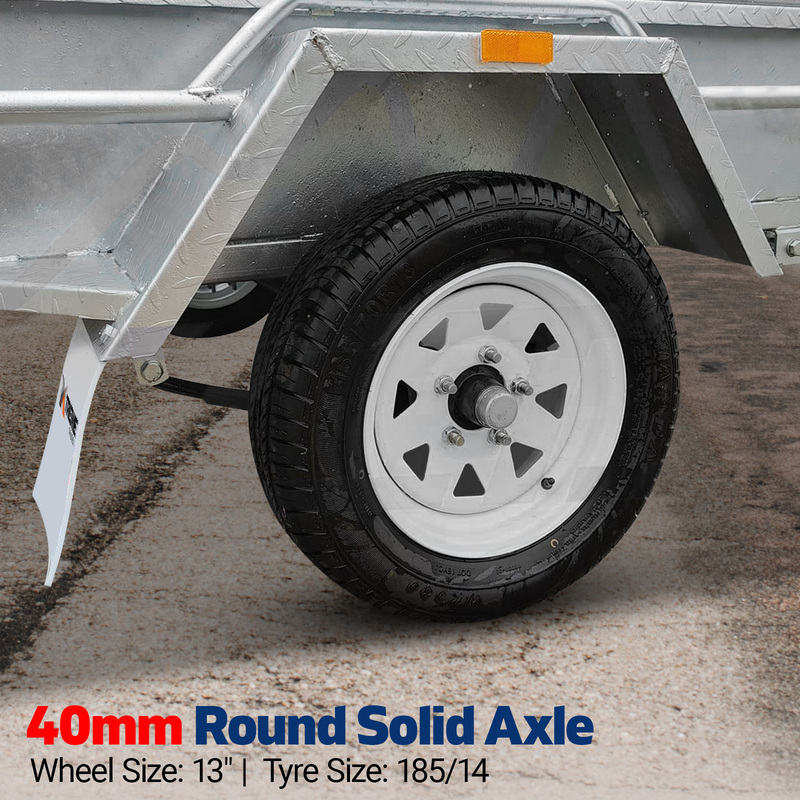 New 7x5 Full Welded Galvanised Box Trailer with 900mm Cage