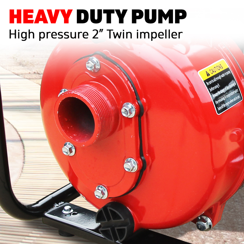 8HP Petrol Fire Fighting Water Pump, 4 Stroke Engine 230cc with 3 Outlets