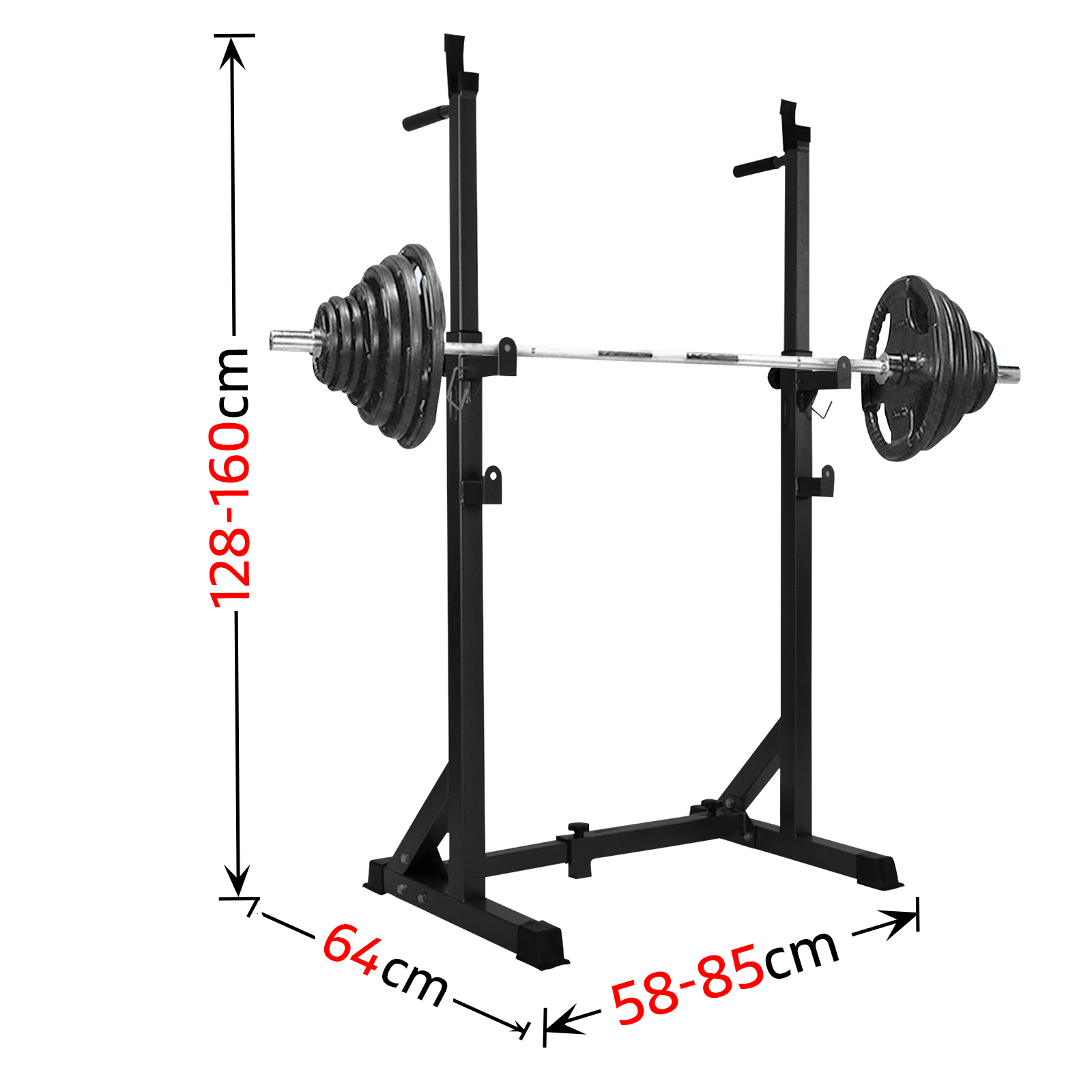 Squat Rack Pair Weight Lifting Home Gym Fitness Exercise Barbell Stand