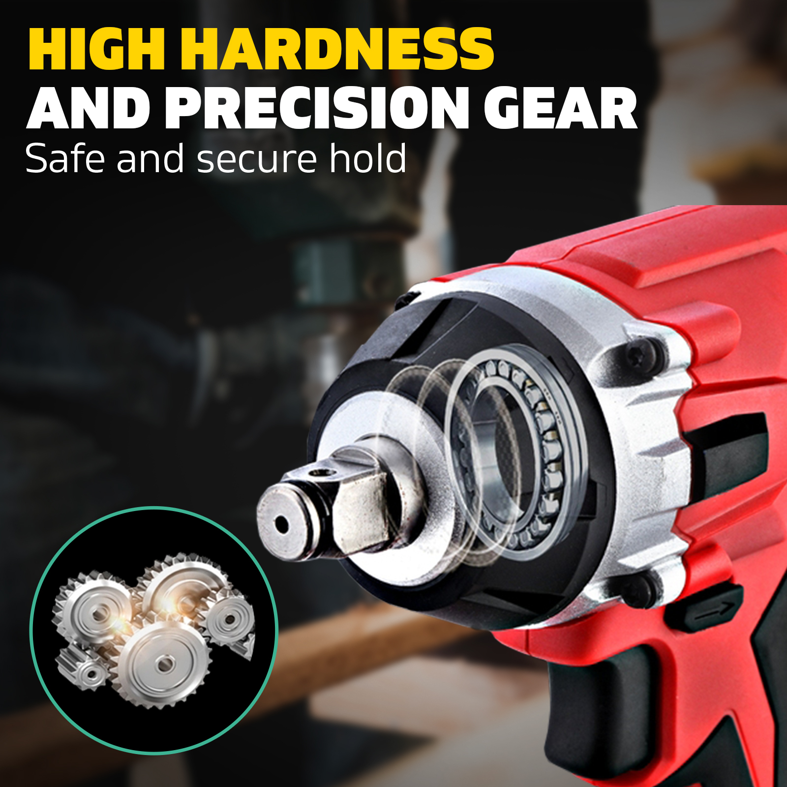 Impact Wrench 20V Cordless Rattle Gun Sockets Lithium-Ion Battery 
