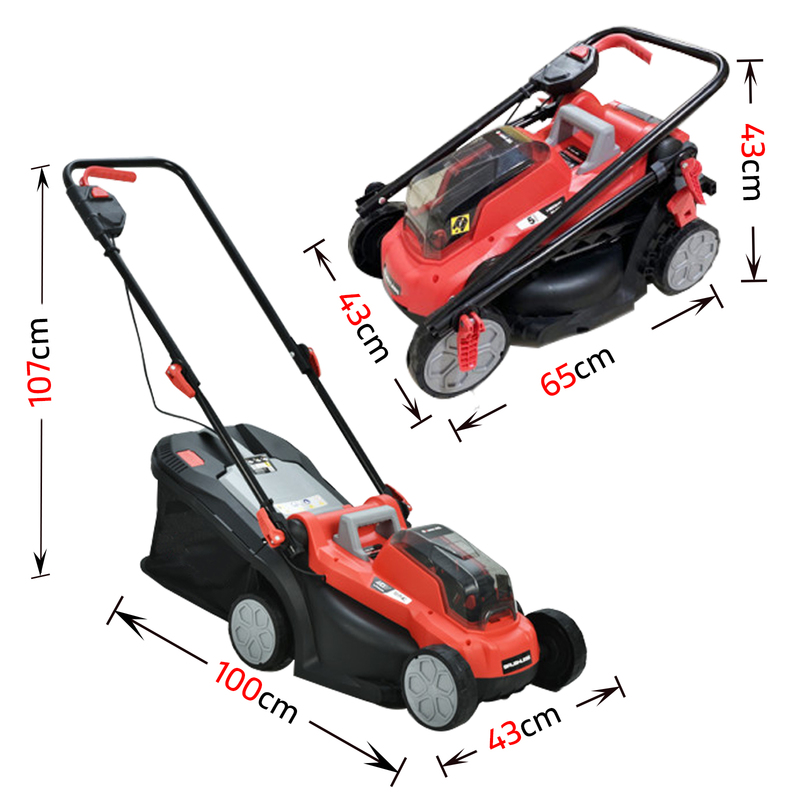 BAUMR-AG 40V Lithium SYNC Cordless Lawn Mower Kit, Dual Battery with Charger - 450CX