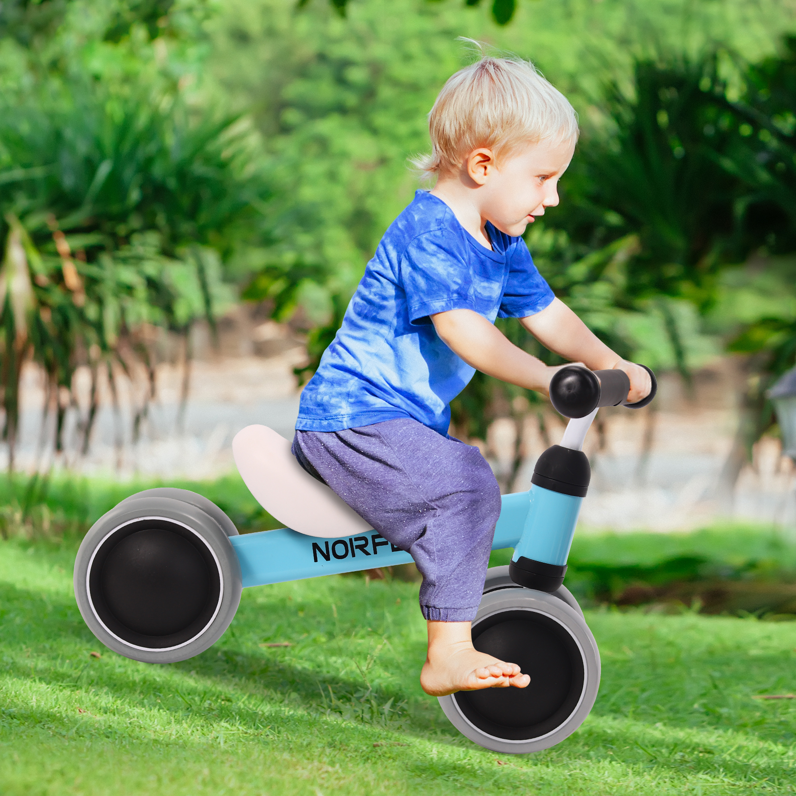 Norflx Kids Balance Bike Ride On Toy Baby Push Bike - BLUE