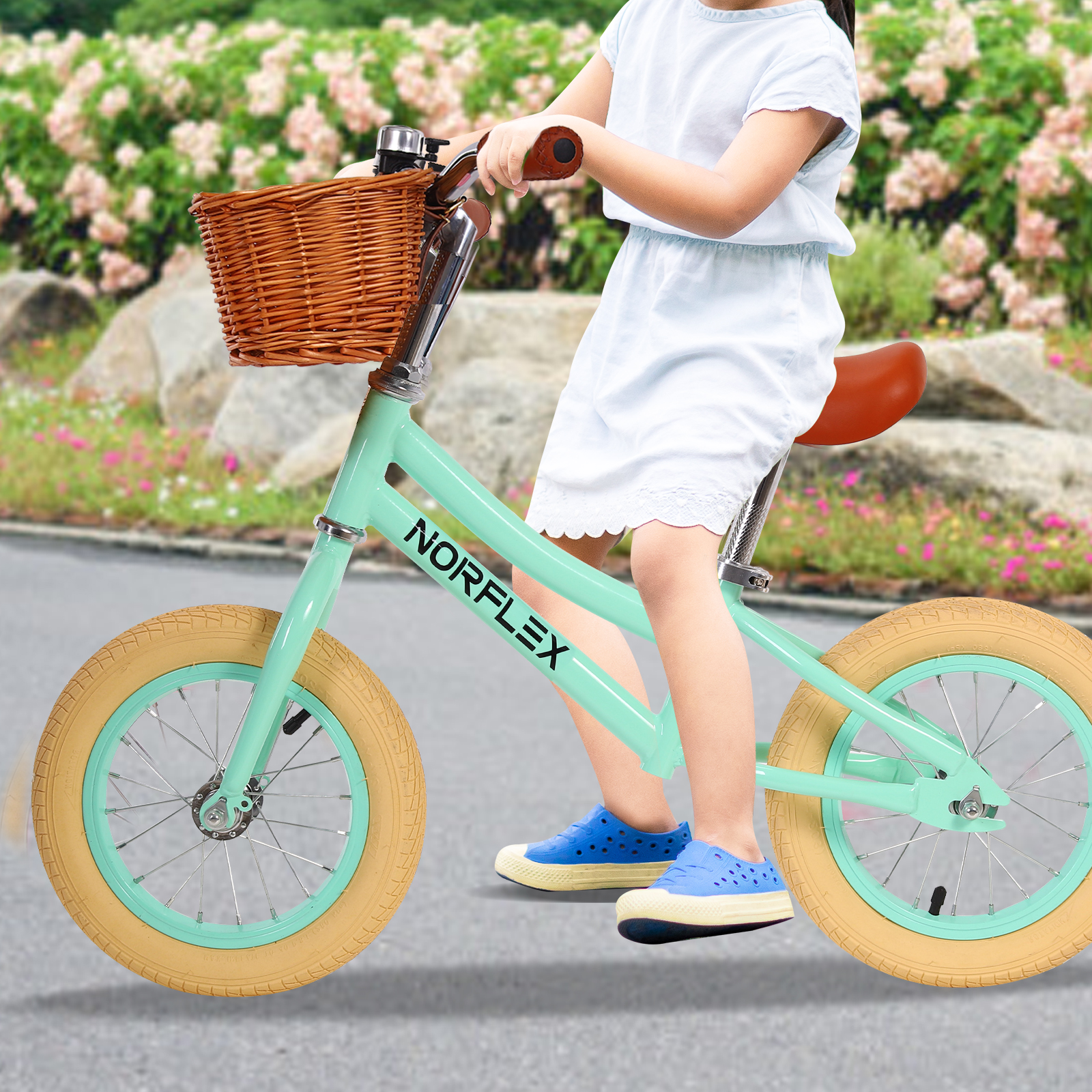 Kids Balance Bike Ride On Toy Push Bicycle Wheels Toddler Childrens Baby GREEN