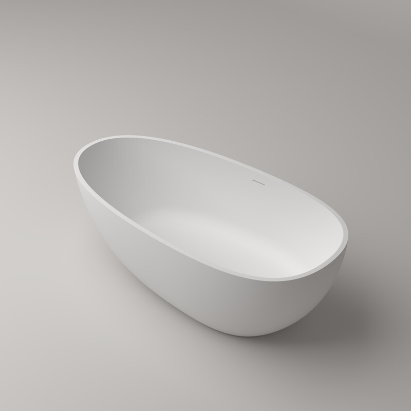 Medium Size Egg Shaped Cast stone - Solid Surface Bath 1600mm length