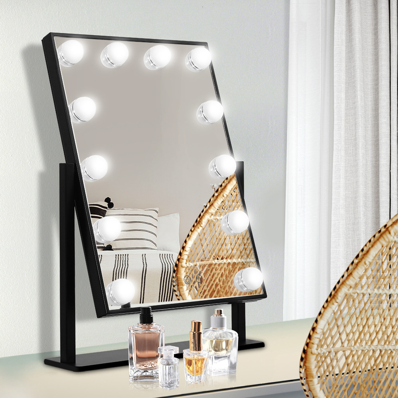 Embellir Makeup Mirror Hollywood with Light Round 360° Rotation Tabletop 12
