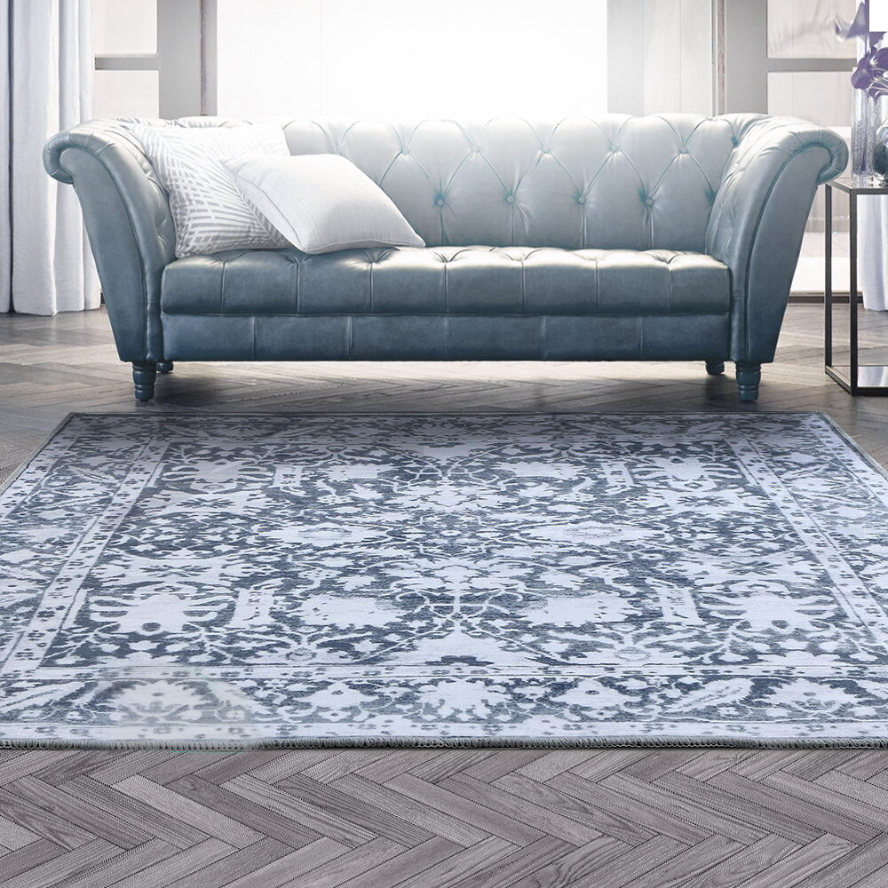 Artiss Floor Rugs Large 120x170 Area Rug Vintage Carpet Mat Soft Blue Bedroom