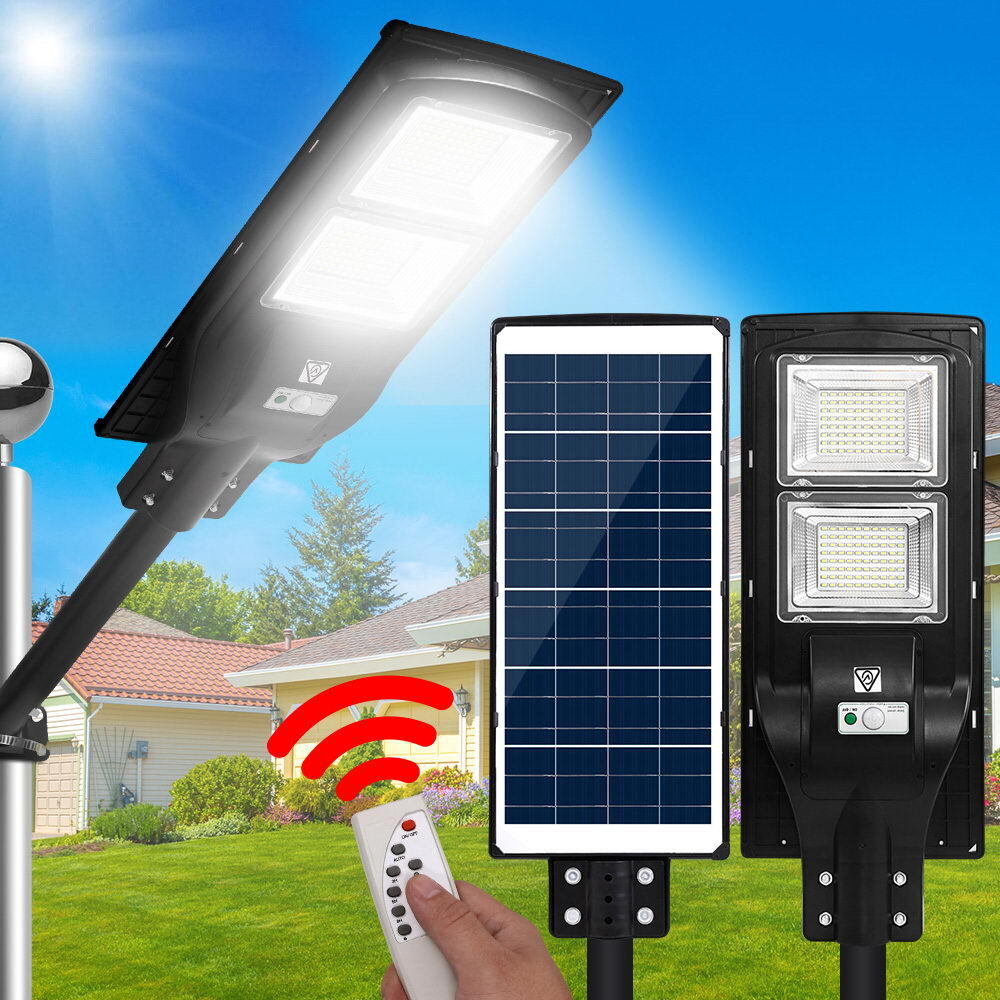Leier 160 LED Solar Street Light 120W Flood Motion Sensor Remote Outdoor Wall Lamp