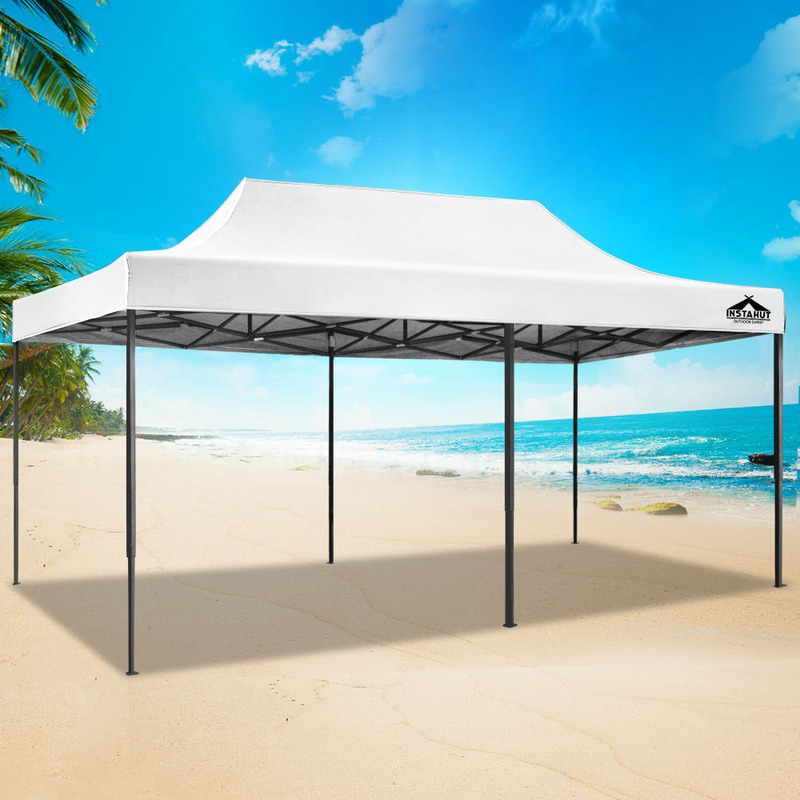 Instahut Gazebo Pop Up Marquee 3x6m Folding Tent Wedding Outdoor Camping Canopy Gazebos Shade White