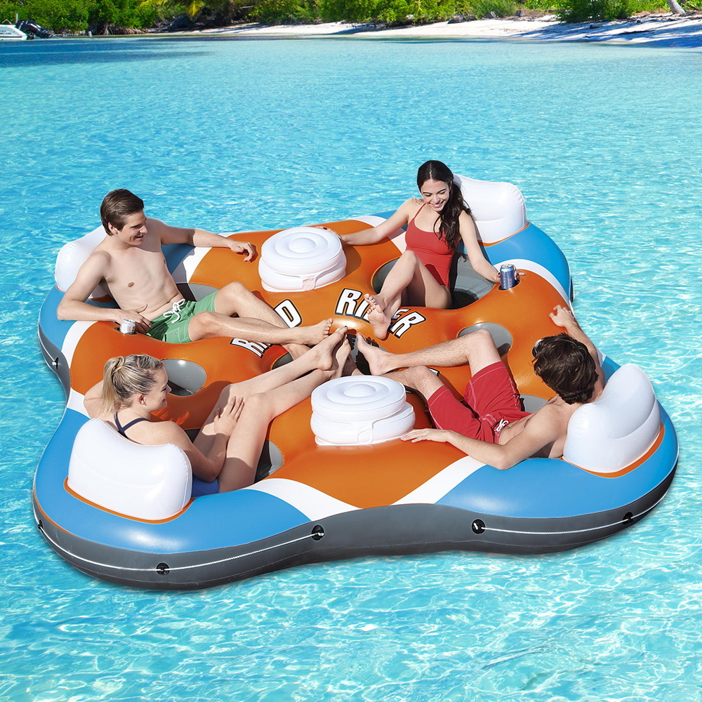 Bestway Inflatable Floating Float Floats Island Pool Raft Water Fun 4-person