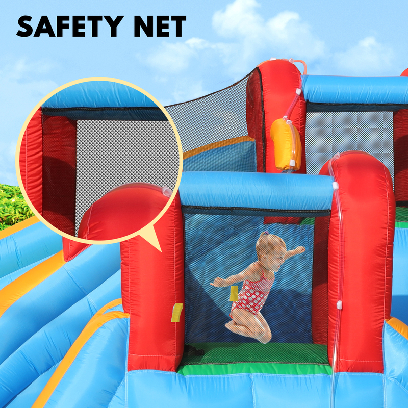 Mega Fun Park – Double Water Slides, Jumping Castle, Pool, Trampoline