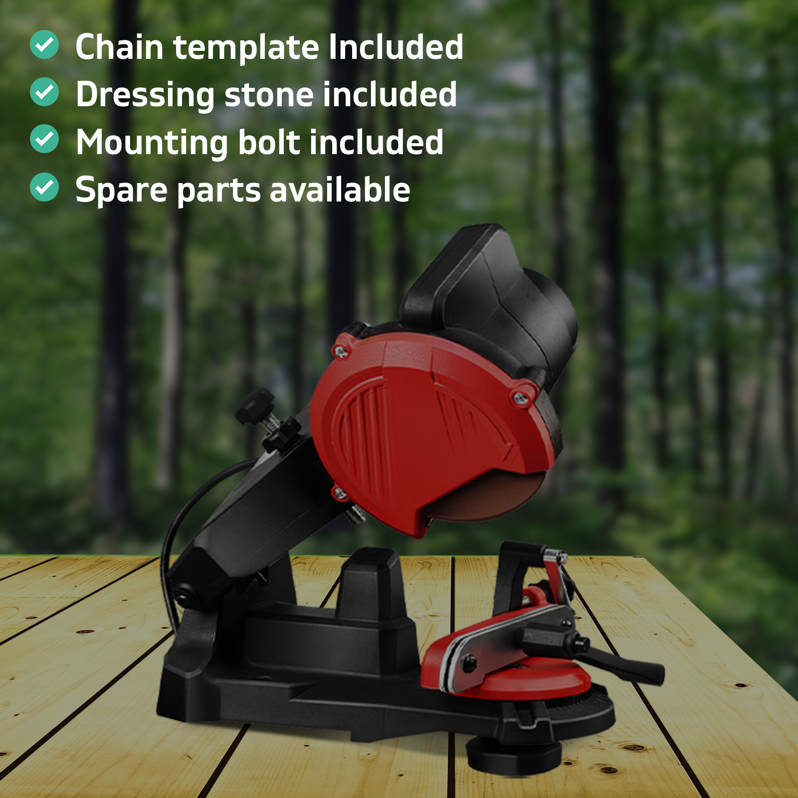 85W Chainsaw Sharpener Chain Saw Electric Grinder Bench Tool Aluminum Body
