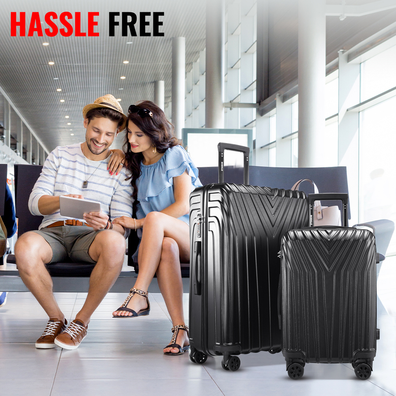 BOSNITE Hard Case Luggage Lightweight