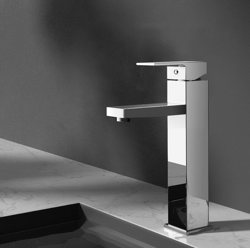 Cefito Bathroom Basin Mixer Tap Square Tall Faucet Vanity Laundry Chrome