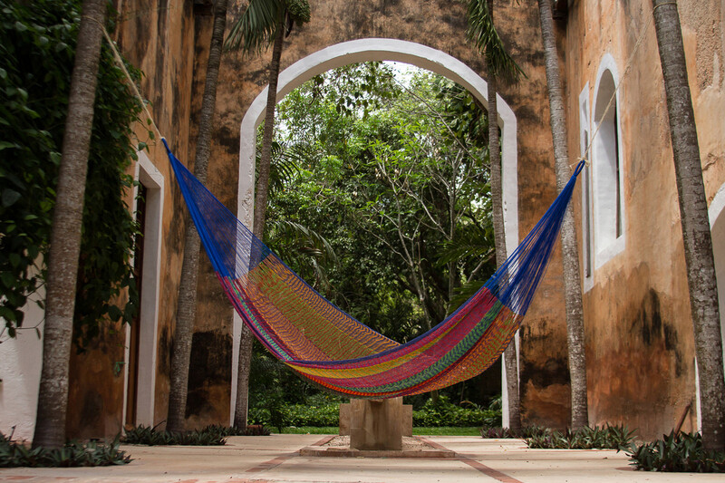 Mayan Legacy Queen Size Cotton Mexican Hammock in Mexicana Colour