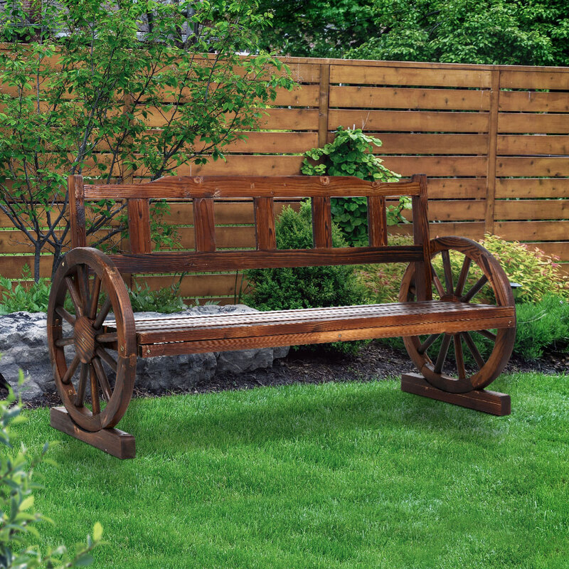 Gardeon Outdoor Garden Bench Wooden 3 Seater Wagon Chair Lounge Patio Furniture