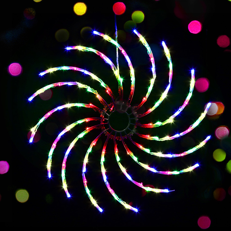 Jingle Jollys Christmas Lights 50cm Spin 128 LED Decorations