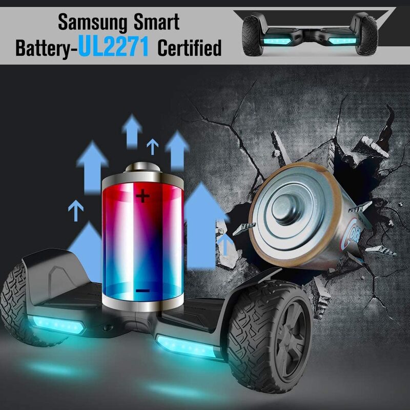 TOMOLOO V3 Hoverboard with Bluetooth Speaker and LED Lights