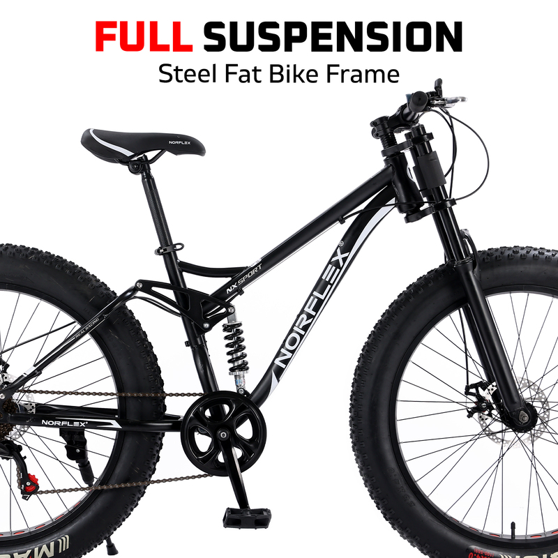 2022 Mountain Bike | Fat Tyres | Black MTB+ with Shimano Gears