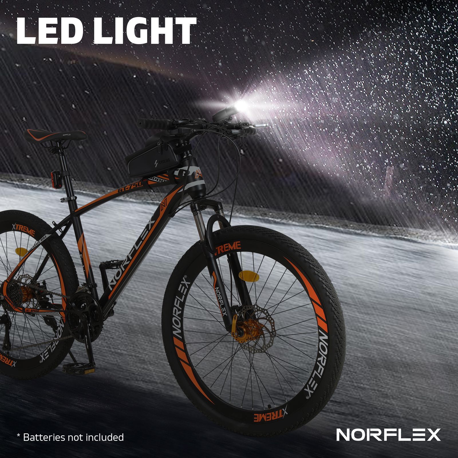 Norflex 26" Suspensions Mountain Bike, 27 Speed Dual Disc Brakes 