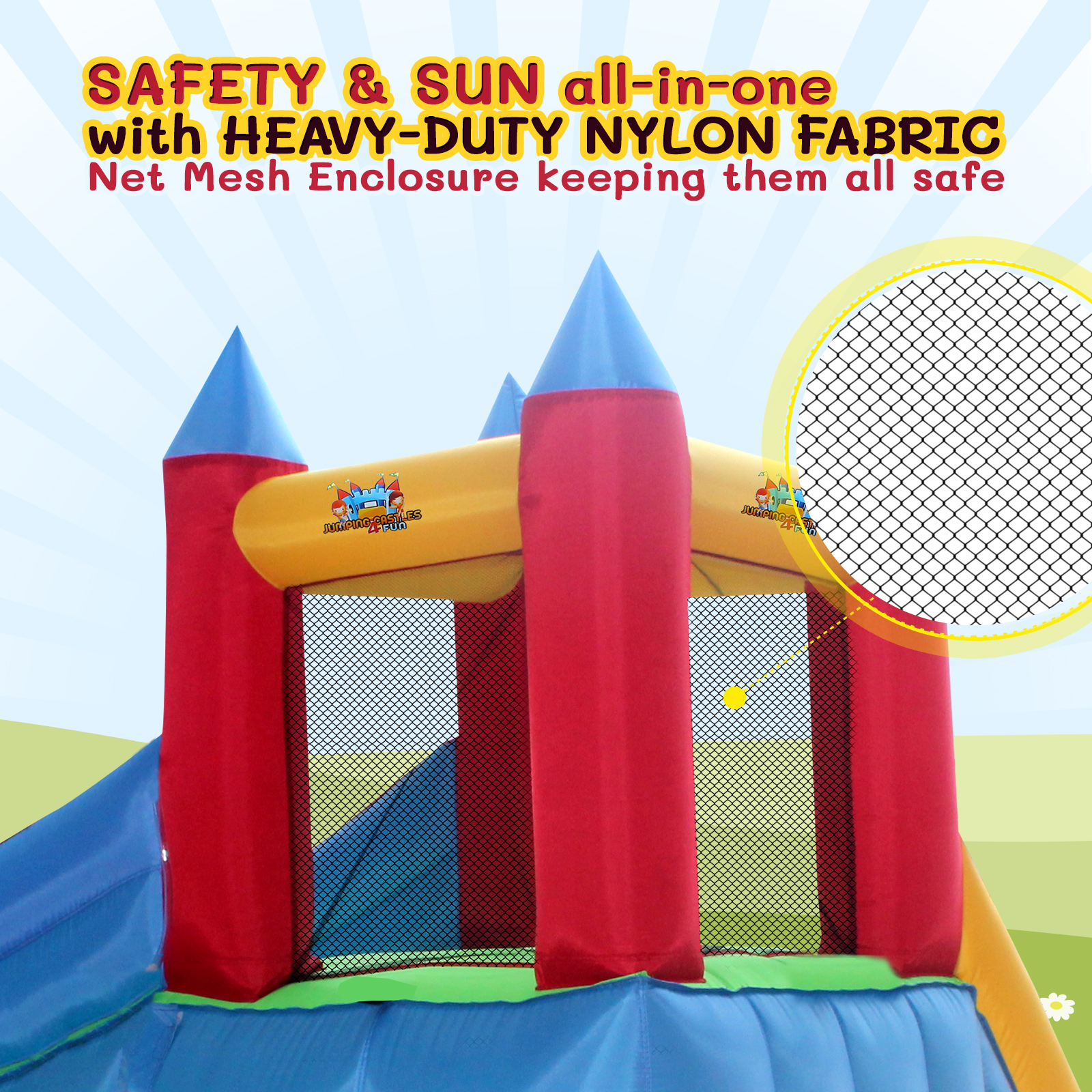 Jump 4 Fun Water Slide Jumping Castle Pool with Velcro dart game and water gun