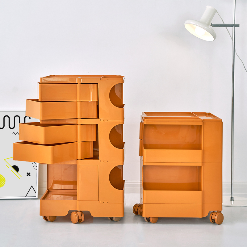 ArtissIn Storage Trolley Bedide Table 5 Tier Cart Boby Replica Orange