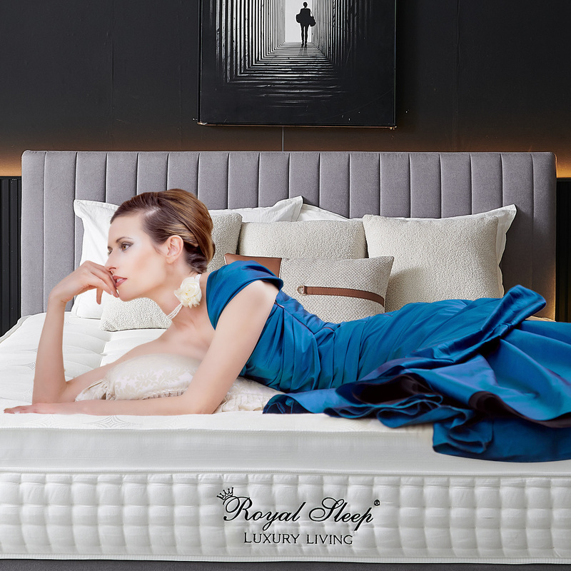 Royal Sleep DOUBLE Mattress Medium Bed Euro Top 7 Zone Spring Gel Memory Foam