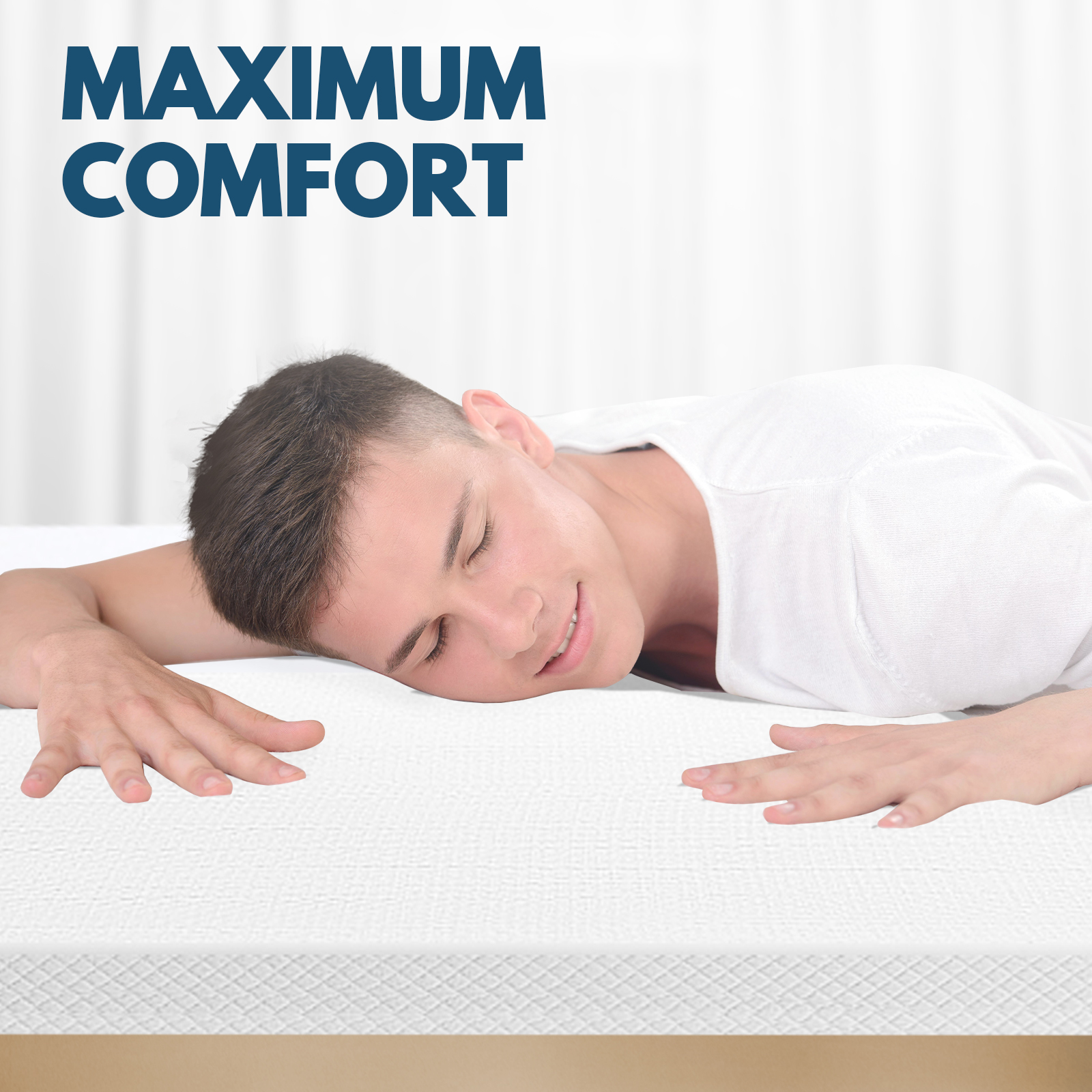Double Size Bed Memory Foam Mattress Topper Soft 8cm Thick High Density Foam