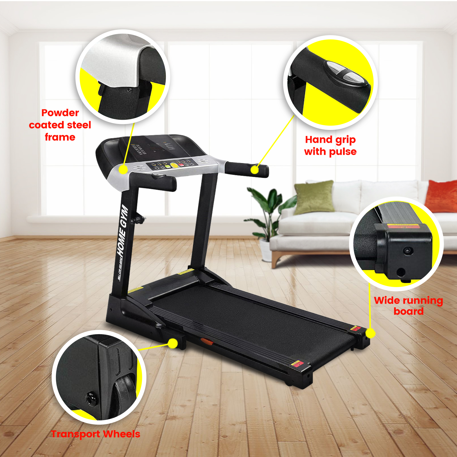 Electric Treadmill 1.5HP 40cm Running Exercise Run Machine Gym Home Fitness