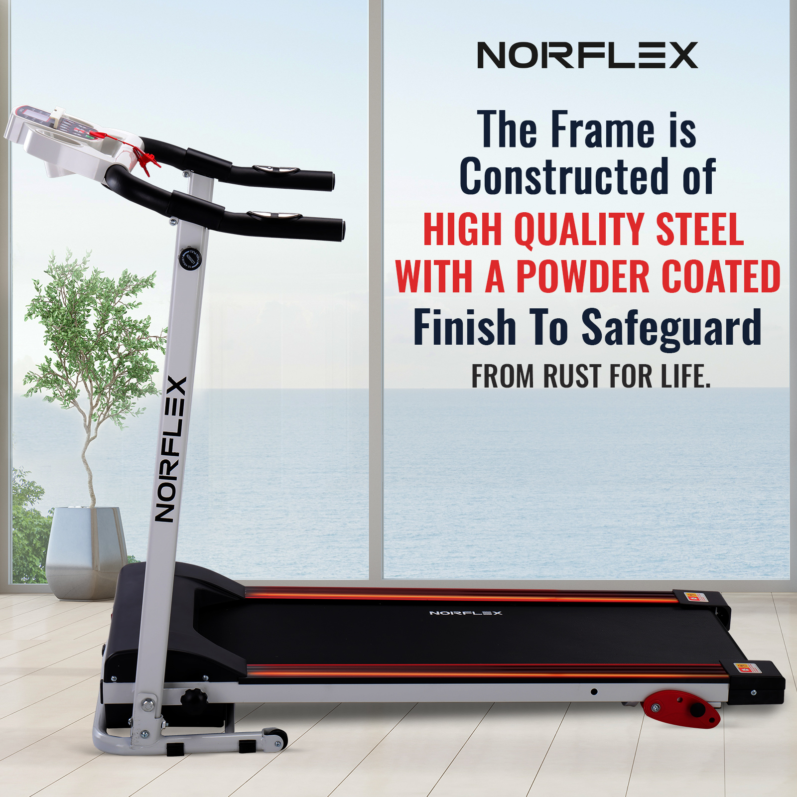 NORFLX Electric Treadmill Home Gym Exercise Machine Equipment MP4 Music Player 