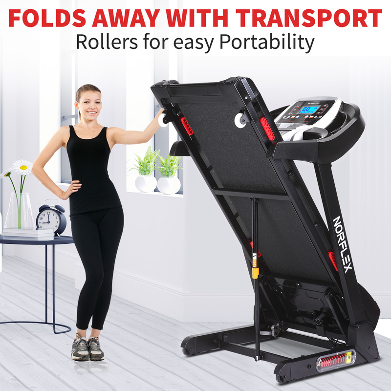NORFLX Electric Treadmill Auto Incline Home Gym Exercise Fitness Machine Run