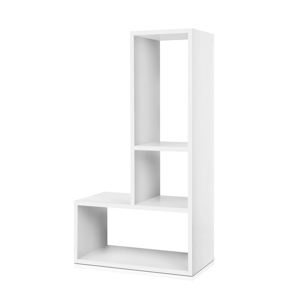 Artiss DIY L Shaped Display Shelf White