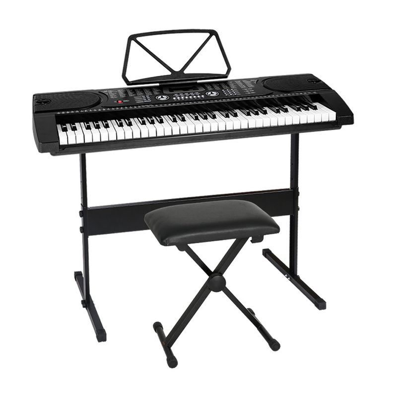 Alpha 61 Keys Electronic Piano Keyboard Digital Electric w/ Stand Stool