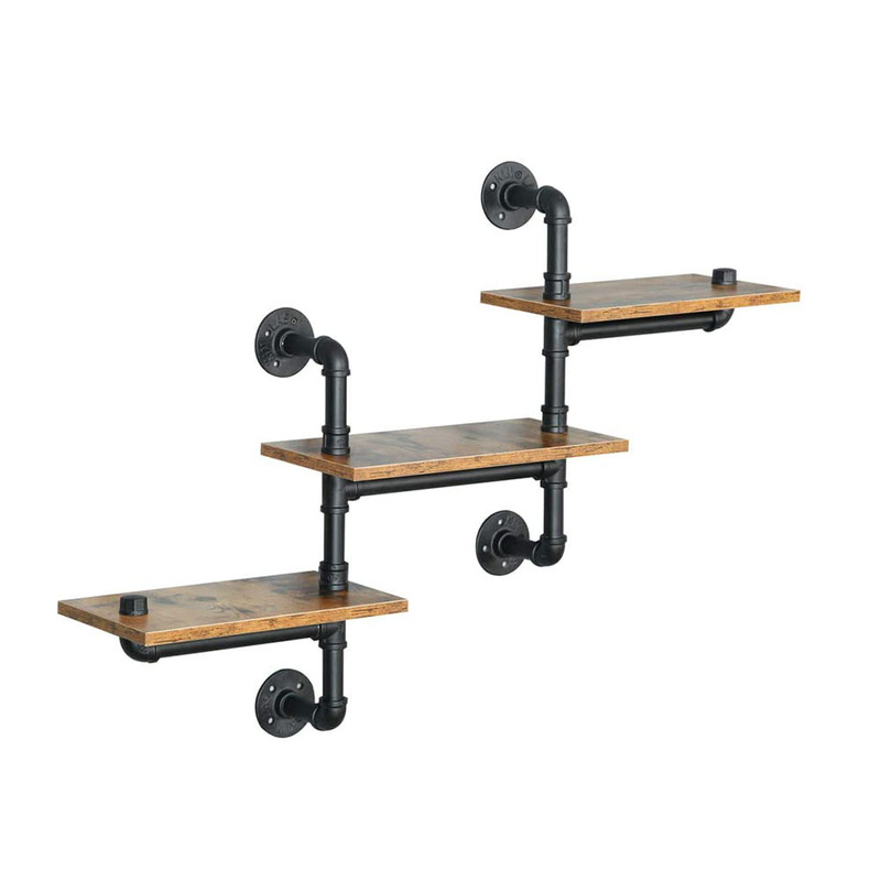 Industrial Pipe Shelving Pipe Shelves Wall Mounted Decor Floating