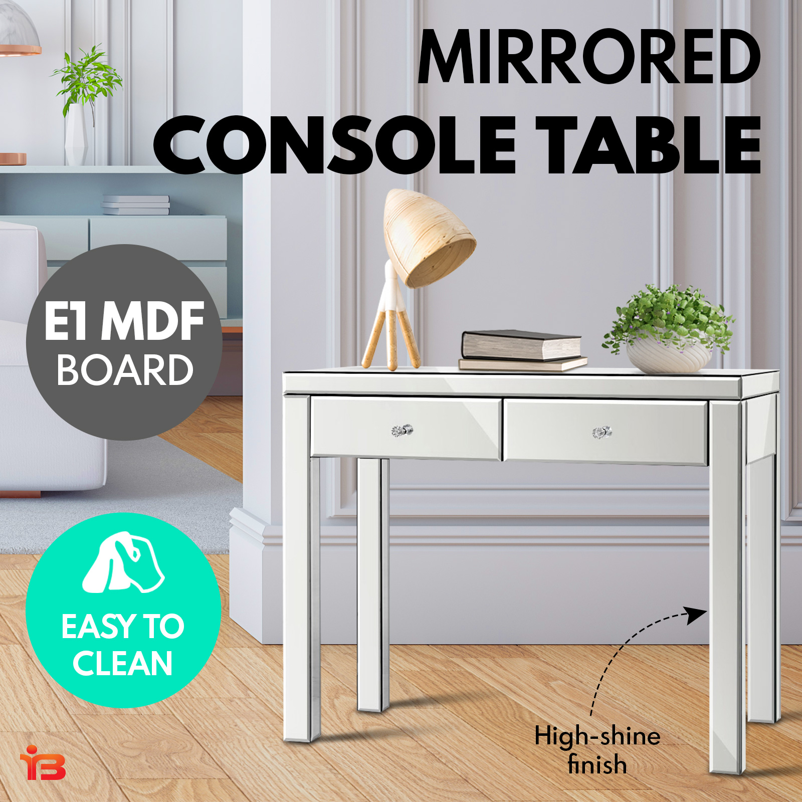 Artiss Mirrored Furniture Dressing Console Hallway Hall Table Sidebaord