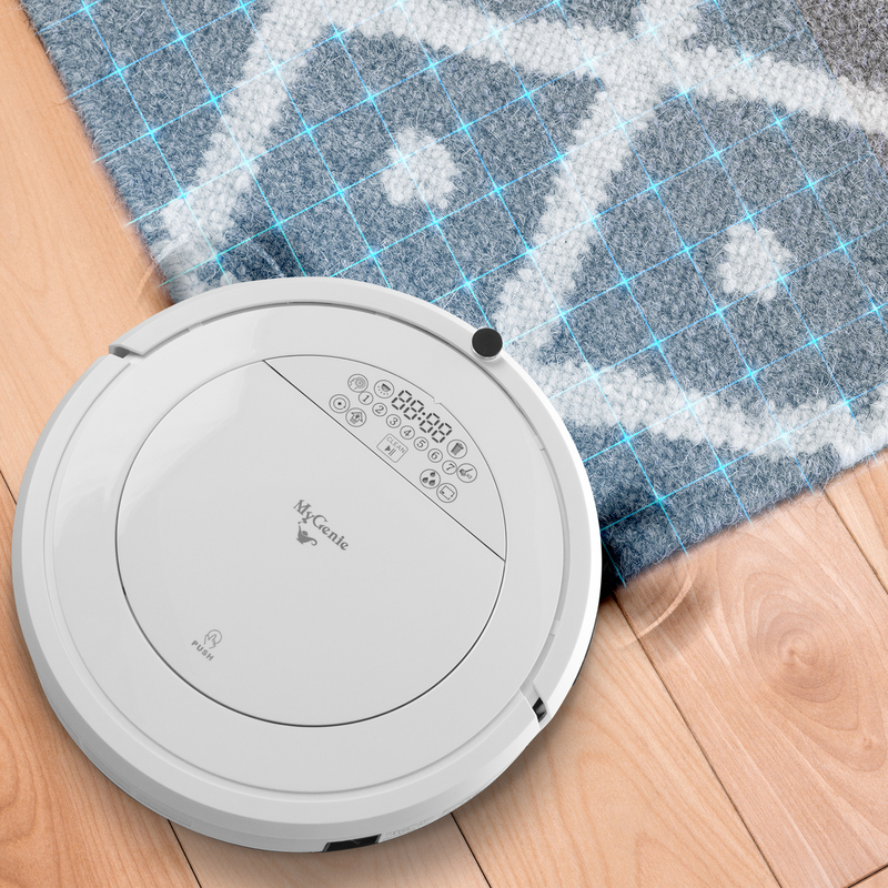 MyGenie ZX1000 Automatic Robotic Vacuum Cleaner Dry Wet Mop Sweep Floor White