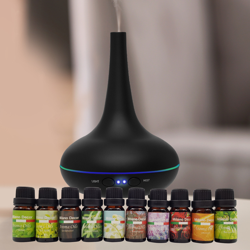 Milano Aroma Diffuser Set With 13 Pack Diffuser Oils Humidifier