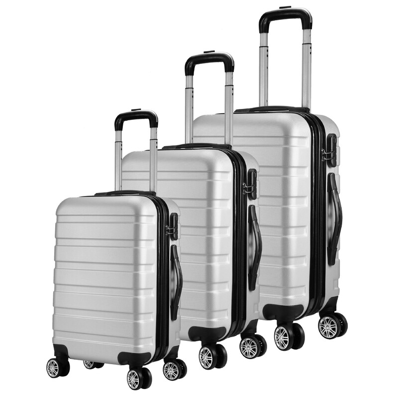 Milano XPander 3pc ABS Luggage Suitcase Luxury Hard Case Shockproof