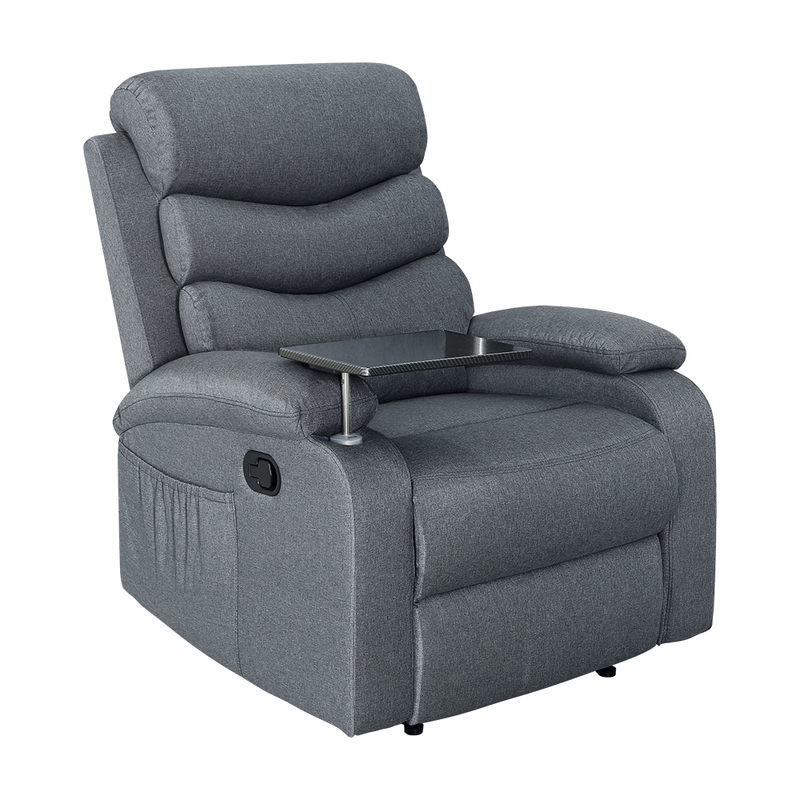 Artiss Recliner Chair Lounge Sofa Armchair Chairs Couch Fabric Grey