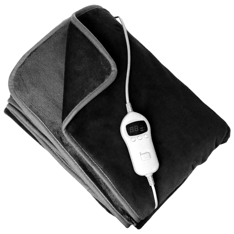 Royal Comfort Heated Faux Fur Throw Fleece Electric Blanket Double