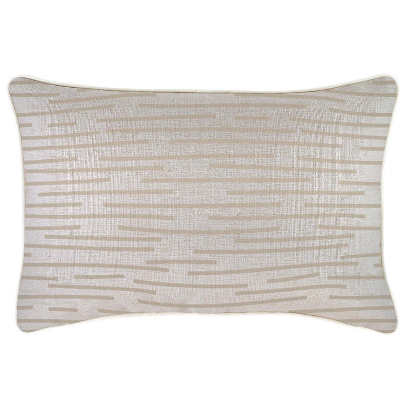 Cushion CoverWith PipingEarthLinesBeige35cm x 50cm