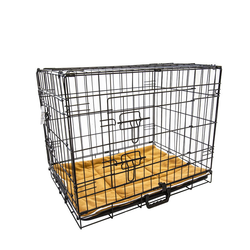 Paw Mate Wire Dog Cage Foldable Crate Kennel 24in with Tray + Cushion