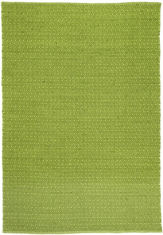 Natura Wool Bright Green Diamond Rug 120x170 cm